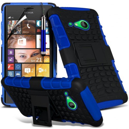 Nokia Lumia 730 Shockproof Case Cover (Blue)Plus Free Gift, Screen Protector and a Stylus Pen, Order Now Best Valued Phone Case on Amazon! By FinestPhoneCases