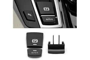 Goodithy Black Electronic Handbrake Parking Switch Hand Brake P Button Cover Auto H Button Replacement Compatible with BMW 5 7 X3 X4 X5 X6 F Series F01 F02 F10 F12 F15 F16 F25 F26 (Old Model)