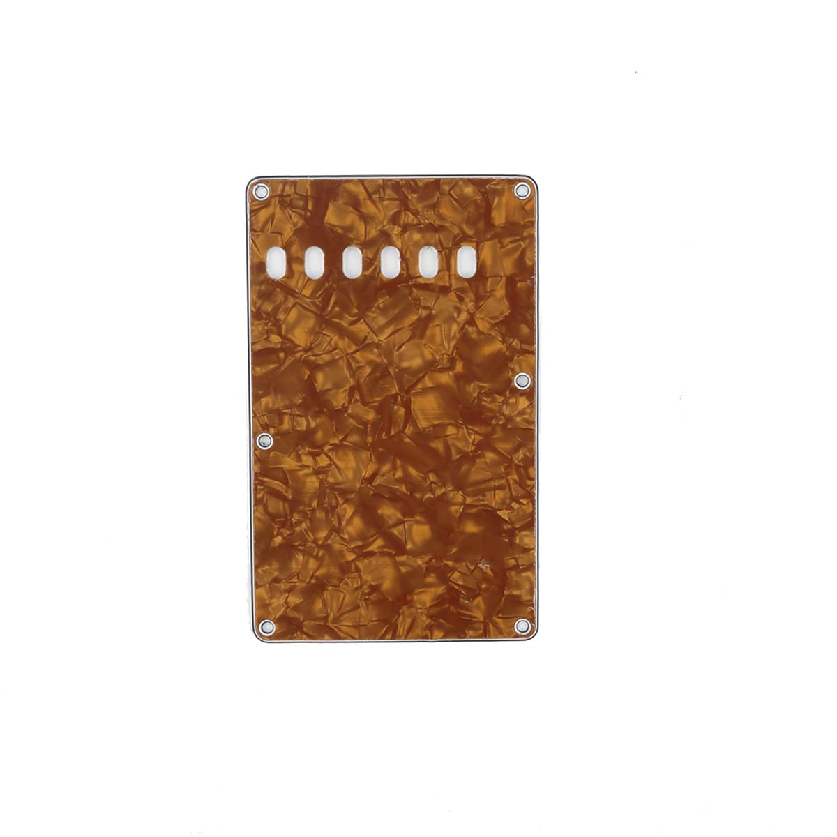 Musiclily Vintage Style Strat Tremolo Backplate for Fender USA/Mexican Made Standard Stratocaster Modern Style Guitar,4Ply Earthy Yellow Pearl โ image 1