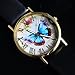 HACBIWA Unisex Lady Colorful Butterfly Pattern Round Wrist Watch Black
