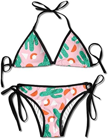 Cactus And Pitaya Bathing Suit Sexy Triangle String Bikini Custom Swimwear