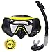 Rising Goods Mask and Snorkel Set for Adults - Anti-Fog Glass, Purge Valve, Snorkeling Splash Cap
