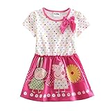 Coralup Little Girls Cartoon Skirt Casual Dress(18 Months-8 Years)
