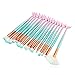 Apr.Fairy Mermaid Makeup Eye Brushes Set 15pcs 3D Fish Scale Brush Kit Eyeshadow Eyeliner Eyebrow Blending Pencil Beauty Tools
