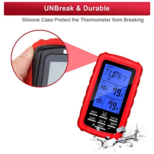 Pansonite Wireless Remote Digital Cooking Food Thermometer Meat Thermometer for Grilling Oven Kitchen Smoker BBQ Grill Thermometer with Dual Probe, 230 Feet Range