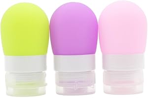 Mziart Portable Soft Silicone Travel Bottles Travel Containers(1.3OZ, Pack of 3)