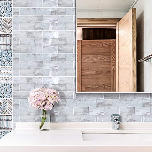 HomeyMosaic Peel and Stick Backsplash Tile No Grouting 3D Wall Vinyl