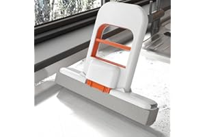 Mini Folding Handheld Mop with Sponge Kitchen Tabletop Self-Squeezing Floor Washing Mops Home Clean Tools (Orange-1PC)