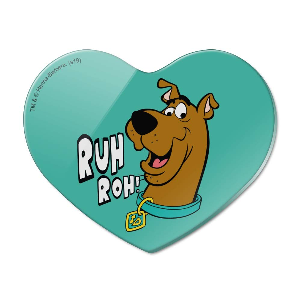 Scooby-Doo Ruh Roh Heart Acrylic Fridge Refrigerator Magnet