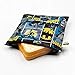 Bumkins Reusable Sandwich and Snack Bags, for Kids School Lunch and for Adults Portion, Washable Fabric, Waterproof Cloth Zip Bag, Travel Pouch, Food-Safe Storage, Large, DC Comics Batman