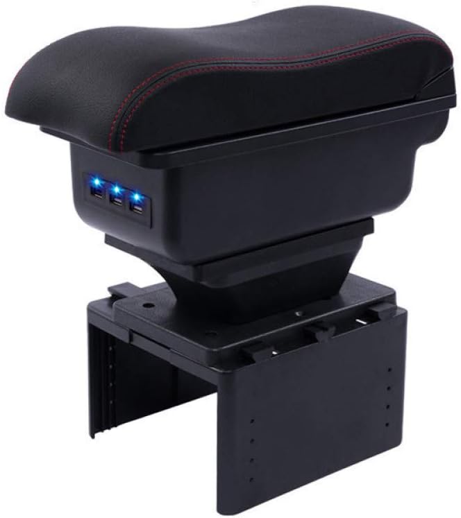 Klhzbm Armrest box heighten Double layer central Store content cup holder ashtray accessories, for Toyota fj cruiser