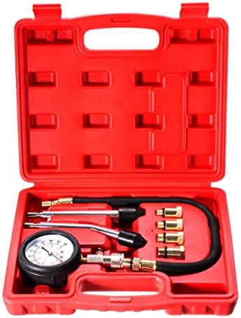Automotive petrol engine compression tester test kit gauge