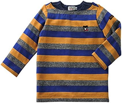 Amazon Mikihouse Double B ミキハウスダブルb ボートネック重ね着風 マルチボーダー長袖ｔシャツ 150cm 紺 黄 Tシャツ カットソー 通販