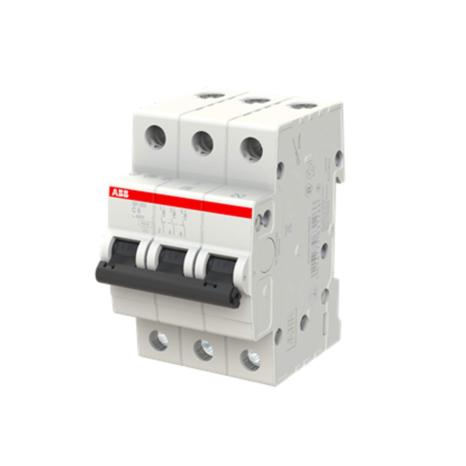 ABB SH203-C20 Miniature Circuit Breaker, 3 Pole, 20 Amp (ABB2CDS213001R0204)
