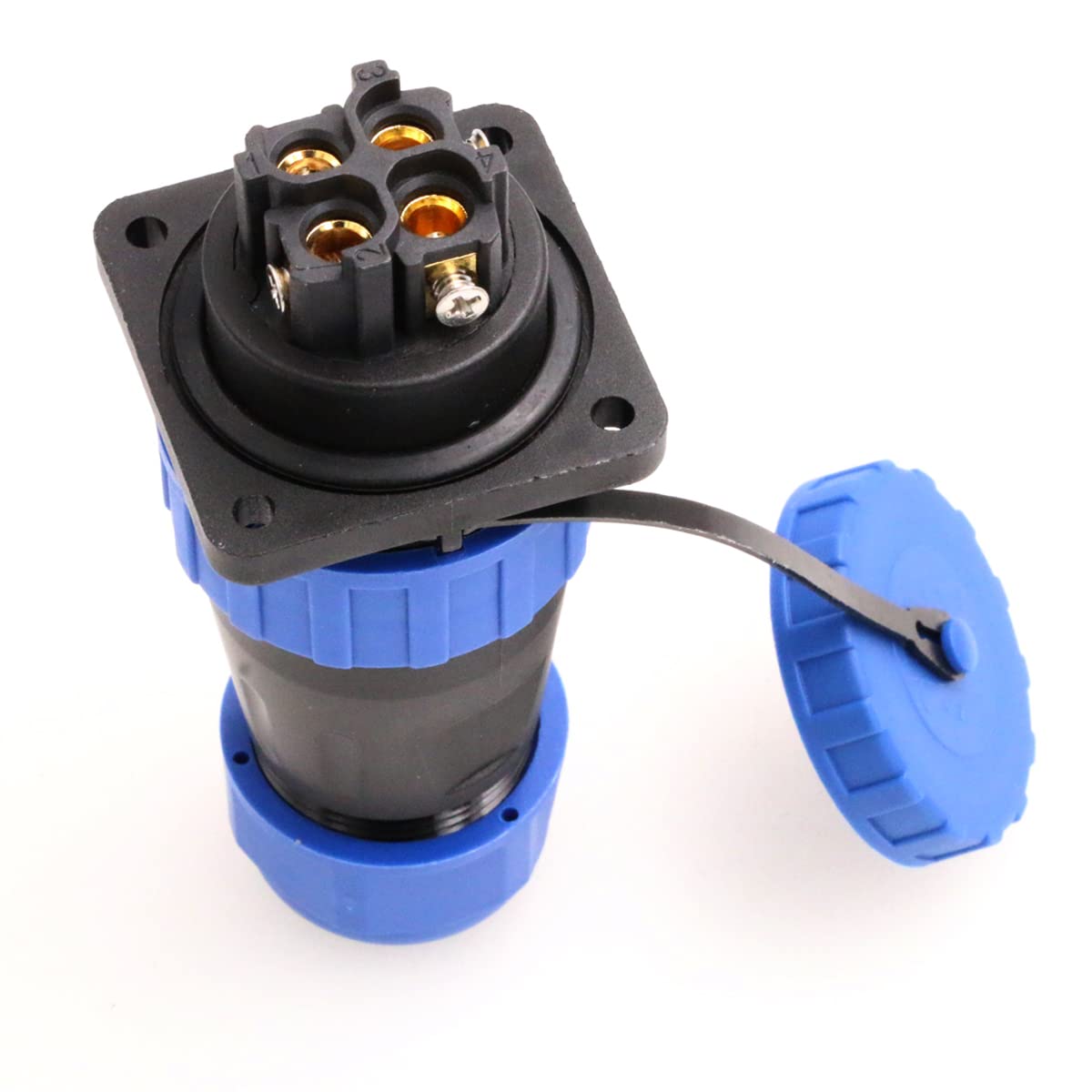 Eonvic TY28 Aviation Plug and Socket Quick Disconect Waterproof Panel Mount Wire Connector Plug and Femae Socket (TY28-4Pin)