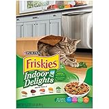 Purina Friskies Indoor Delights Chicken, Beef, Salmon, Cheese, Garden Greens Flavors Adult Dry Cat Food - (12) 16.2 Oz. Boxes