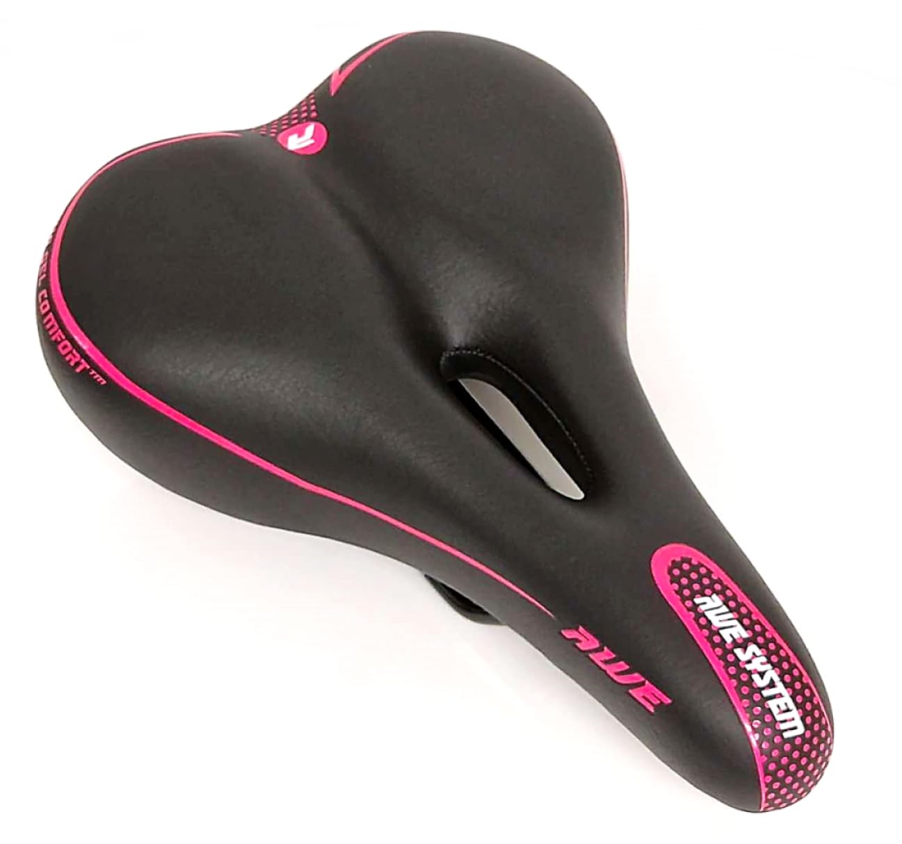 AWE® Adult Ladies EXTREME COMFORT GEL Bike/E-Bike/City Bicycle Saddle Pink, Black Large