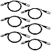 GLS Audio 3ft Patch Cable Cords - XLR Male to XLR Female Black Cables - 3' Balanced Snake Cord - 6 Pack