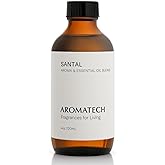 AromaTech Santal Aroma Essential Oil Blend: Luxury Hotel Inspired Aromatherapy with Amber, Vanilla, Cedar &amp; Sandalwood for Ultrasonic Diffusers (4 Fl Oz (Pack of 1))