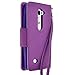 LG Power Case, LG Leon LTE Case, LG Destiny Case, SOGA [Pocketbook Series] PU Leather Magnetic Flip Wallet Case for LG Power L22C / Leon LTE C40 / Destiny L21G - Purple