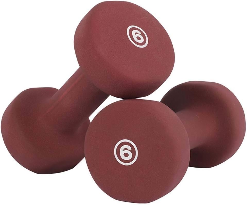 Cast Iron Dumbbell for Women, Dumbbells in Pair 1/2/3/5/6/7Lb, Exercise Weights for Core and Strength Training, Ergonomic Non-Slip Comfort Grip
