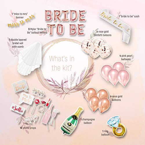S2 Shoppe Bachelorette Party Decorations Kit | Bridal Shower | Bride to Be Sash, Veil, Champagne, Ri - //coolthings.us