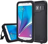 Samsung Galaxy Note 5 Case,Note 5 Waterproof Case,XIKEZAN Underwater Shockproof Dirtproof Heavy Duty Full Body Armor Defender Protective Hard Cover with Built-in Screen Protector&Kickstand Black