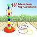 18 Inch Plastic Ring Toss Game – Mini Plastic Hoop Tossing Outdoor Games for Adults & Family, Indoor Sports Toys for Children, Yard Carnival for Kids, Target Rings for Christmas & Outside Lawn Party
