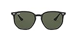 Ray-Ban RB4306 Hexagonal Sunglasses, Black/Dark