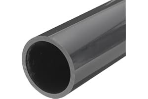 MECCANIXITY PVC Rigid Round Pipe 63.8mm(2 1/2 inch) ID 75mm(3 inch) OD 350mm Light Grey High Impact for Water Pipe Crafts Cable Sleeve