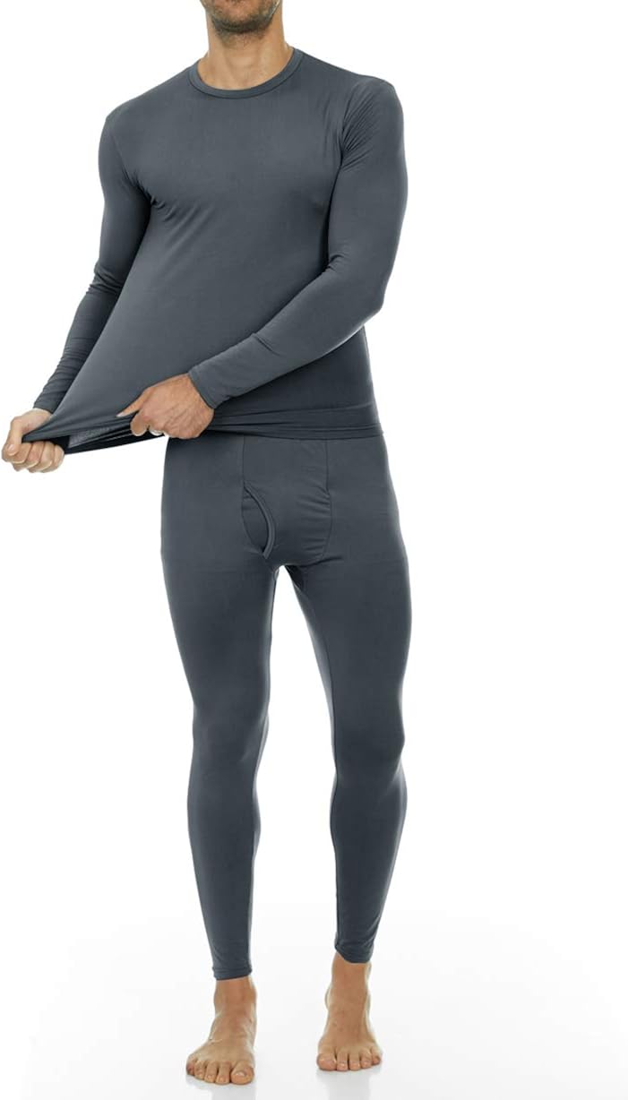 Thermajohn Men's Ultra Soft Thermal Underwear Long Johns Set with Fleece Lined at  Men’s Clothing store