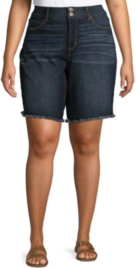 women's plus size denim bermuda shorts