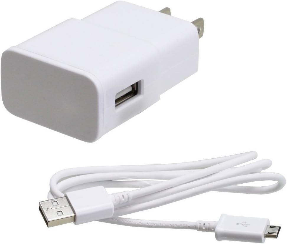 Acatim Wall Charger for Samsung with 5-Feet Micro USB Data Charging Sync Cable (Wall Charger +Cable)