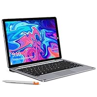 CHUWI Hi10 X, 10.1” Tablet with Keyboard and Pen, 6GB LPDDR4 128GB Storage, 1920x1200P 10-Point Touch Display, Intel Celeron N4120, 2 in 1 Convertible Laptop, Dual Band WiFi, Typc-C, Windows 10, Gray