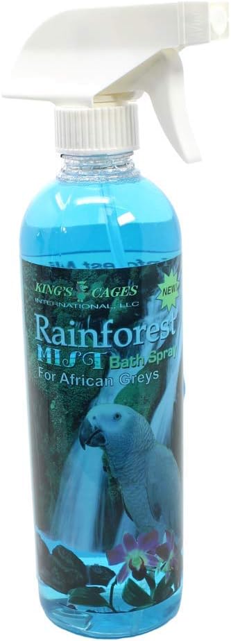 Kings Cages Rainforest Mist Bath Spray for African Greys and Amazons 17oz