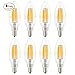 SUNMEG B11 6W LED Filament Bulb Dimmable, Candelabra LED E12 Base, 2700K Warm White, 360 Degree Beam Angle,Equivalent to 60W Incandescent (8 Pack)