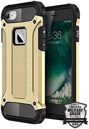 iPhone 6S Case,iPhone 6 Case,ANKOO [MILITARY GRADE] Heavy Duty Dual Layer Tough Defender Shield Case Hybrid Armor Shock Absorbing Protection Cover for Apple iPhone 6 / iPhone 6S (4.7) - Gold