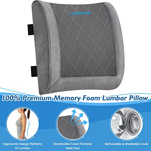LumbarPal Lumbar Support Pillow for Office Chair Back Support Lumbar