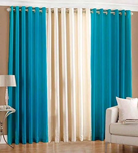 Innovative Edge Polyester Plain Long Door Curtain-3pc