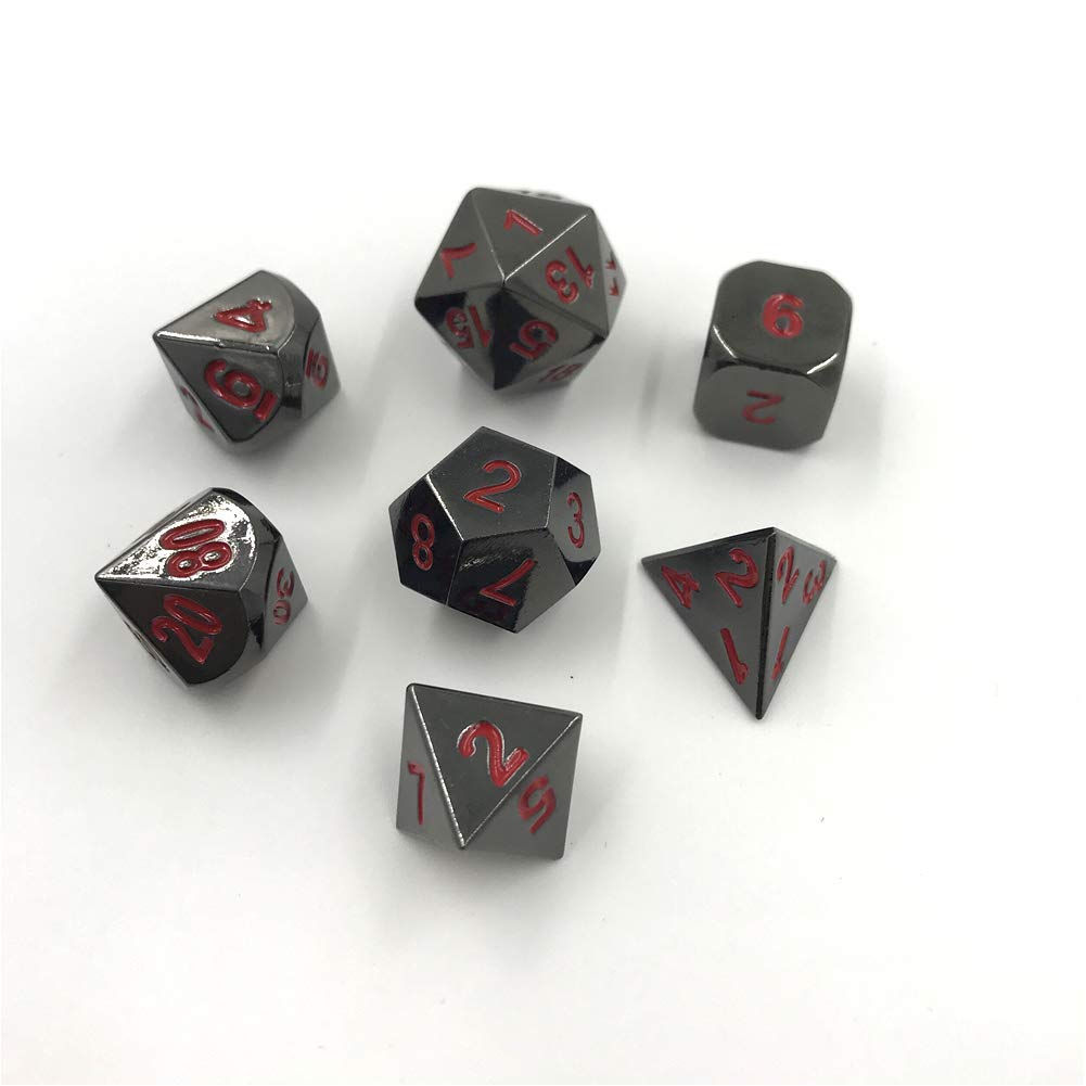 A2 Sril Metall Polyedrische 7-Die Würfel Set Für Dungeons and Dragons