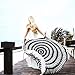 cckiise Round Mandala Tapestry Indian Wall Hanging Fashion Circle Beach Blanket,Yoga Mat, Picnic Blanket,Beach Throw Towel,Sunscreen Shawl Skirt Tassels(Black)