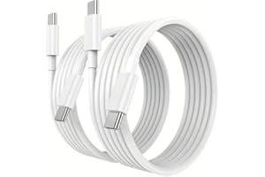 USB C to USB C Cable (2 Pack 6FT) 60W Fast Charging Type-C Cable Phone Charger Cord for iPhone 17 16 15 Series, for Samsung S