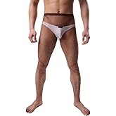 Men's Fishnet Sparkly Tights High Elasticity Skin-Fitting Party Pantyhose Sexy Rhinestones Stockings for Men