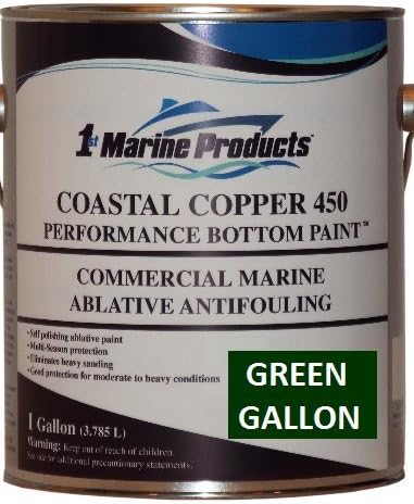 US Marine Products Green Gallon Coastal Copper 450 Ablative Antifouling Bottom Paint Green Gallon