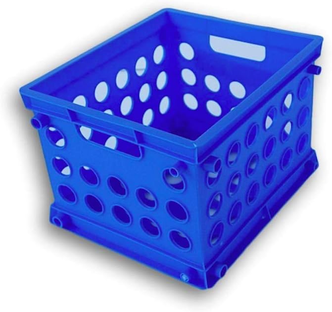 Blue Plastic Storage Box/Crate. (Small/Mini, Cobalt Crush)