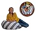 Stuffed Animal Storage Bean Bag Chair - Premium Canvas - Clean up the Room and Put Those Critters to Work for You! - By Creative QT