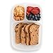 California Home Goods 3 Compartment Reusable Food Storage Containers for Kids and Adults, Microwave, Dishwasher Safe, Multi-Colored, Set of 3