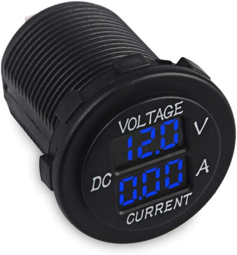 LED Voltmeter, Digital LED Voltmeter Ammeter Round Gauge Current Meter for Motorcycle Car Boat, popular, Normal - Image 4