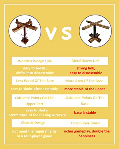 Hook and Ring Toss Game-Hookey Clash Adults Battle Fling Up to 4 Player Tabletop-Ring Game On A String Ringo- Clash Toss Game Clashtoss-Bar