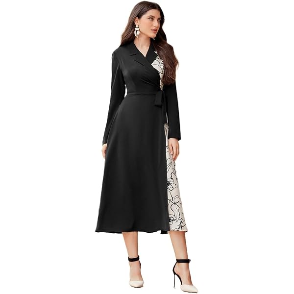 Anne Klein Combo Vegan Leather MIDI Dress at Amazon Women's Clothing store
